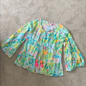 Lilly Pulitzer Bundle Tassel Pom Top + Pouch